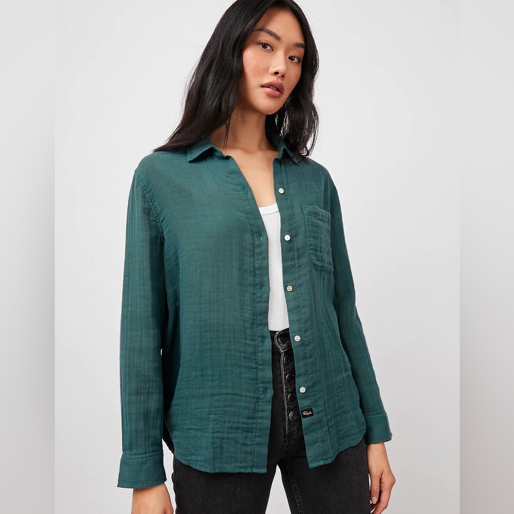 Rails Teal Button-Down Shirt